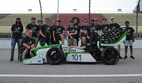The Huskie Formula Racing team at Michigan International Speedway. (Photo: Submitted)