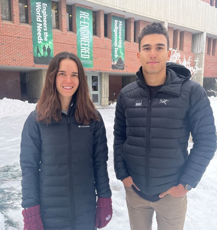 Picture of engineering students Allison and Dylan